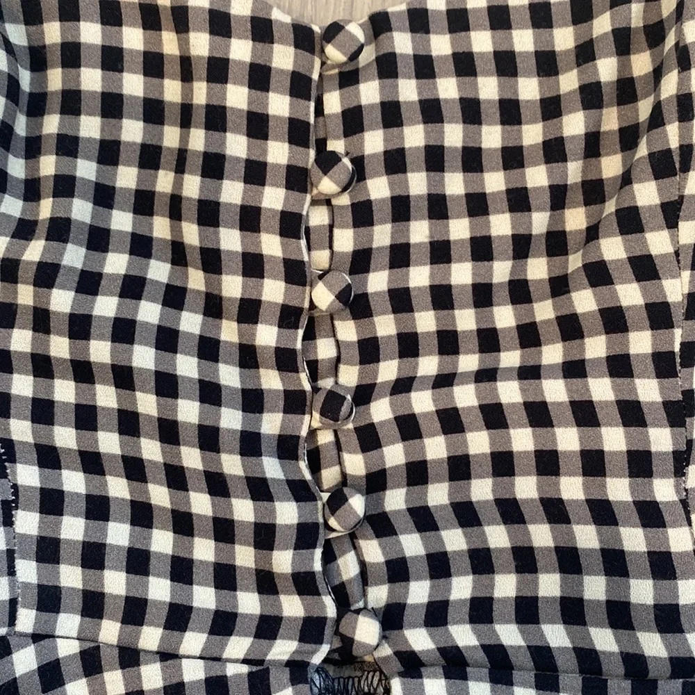 Reformation Checkered Babydoll Top - Picture 3 of 6